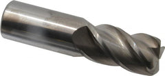 Accupro - 1", 4 Flute, Single End, Solid Carbide, 1/8" Corner Radius End Mill - 4" OAL, 40° Helix, Right Hand Flute, 1-3/4" LOC, Right Hand Cut - Americas Industrial Supply