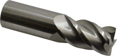 Accupro - 1", 4 Flute, Single End, Solid Carbide, 0.045" Corner Radius End Mill - 4" OAL, 40° Helix, Right Hand Flute, 1-3/4" LOC, Right Hand Cut - Americas Industrial Supply