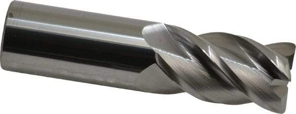 Accupro - 1", 4 Flute, Single End, Solid Carbide, 0.06" Corner Radius End Mill - 4" OAL, 40° Helix, Right Hand Flute, 1-3/4" LOC, Right Hand Cut - Americas Industrial Supply