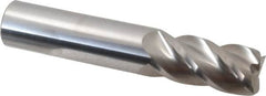 Accupro - 3/4", 4 Flute, Single End, Solid Carbide, 0.015" Corner Radius End Mill - 4" OAL, 40° Helix, Right Hand Flute, 1-1/2" LOC, Right Hand Cut - Americas Industrial Supply