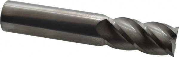 Accupro - 3/4", 4 Flute, Single End, Solid Carbide, 0.02" Corner Radius End Mill - 4" OAL, 40° Helix, Right Hand Flute, 1-1/2" LOC, Right Hand Cut - Americas Industrial Supply