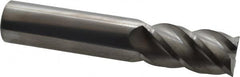 Accupro - 3/4", 4 Flute, Single End, Solid Carbide, 0.02" Corner Radius End Mill - 4" OAL, 40° Helix, Right Hand Flute, 1-1/2" LOC, Right Hand Cut - Americas Industrial Supply