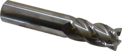 Accupro - 3/4", 4 Flute, Single End, Solid Carbide, 0.03" Corner Radius End Mill - 4" OAL, 40° Helix, Right Hand Flute, 1-1/2" LOC, Right Hand Cut - Americas Industrial Supply