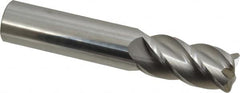 Accupro - 3/4", 4 Flute, Single End, Solid Carbide, 0.09" Corner Radius End Mill - 4" OAL, 40° Helix, Right Hand Flute, 1-1/2" LOC, Right Hand Cut - Americas Industrial Supply