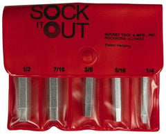 Sock It Out - Flat Head Cap Screw Extractor Set - 1/4 to 1/2 Size Range - Americas Industrial Supply