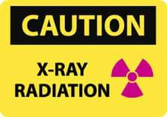 NMC - "Caution - X-ray Radiation", 10" Long x 14" Wide, Rigid Plastic Safety Sign - Rectangle, 0.05" Thick, Use for Accident Prevention - Americas Industrial Supply