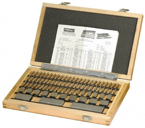 Fowler - 81 Piece, 0.05 to 4", Grade AS-1, Steel Gage Block Set - Square - Americas Industrial Supply