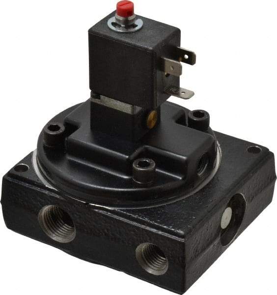 Norgren - 1.5 CV Rate, 1/4" NPT Inlet 1/4 Basic Valves - 1/4" NPT Inlet, Poppet Valve, Solenoid Actuator - Americas Industrial Supply