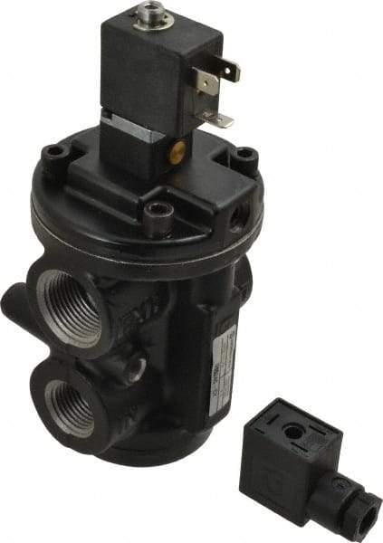Norgren - 4.6 CV Rate, 1/2" NPT Inlet 1/2 Basic Valves - 1/2" NPT Inlet, Poppet Valve, Solenoid Actuator - Americas Industrial Supply