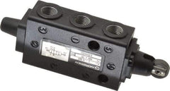 Norgren - 0.34 CV Rate, 1/8" NPT Inlet 5/2 Super Mechanical Valve - 1/8" NPT Inlet, Packed Spool Valve, Roller Actuator - Americas Industrial Supply