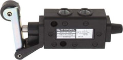 Norgren - 0.34 CV Rate, 1/8" NPT Inlet 5/2 Super Mechanical Valve - 1/8" NPT Inlet, Packed Spool Valve, Roller Lever Actuator - Americas Industrial Supply
