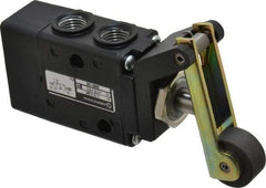 Norgren - 0.98 CV Rate, 1/4" NPT Inlet 3/2 Super Mechanical Valve - 1/4" NPT Inlet, Packed Spool Valve, Roller Lever Actuator - Americas Industrial Supply