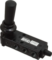 Norgren - 1/8" NPT Packed Spool Valve - Lever Type, Lever Activation & 0.34 CV Rate - Americas Industrial Supply