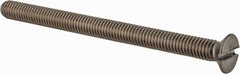 Value Collection - M6x1.00 Metric Coarse, 80mm OAL Slotted Drive Machine Screw - Flat Head, Grade 18-8 & A2 Stainless Steel, Uncoated, Without Washer - Americas Industrial Supply