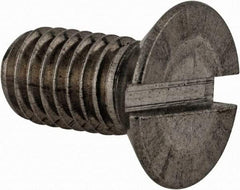 Value Collection - M8x1.25 Metric Coarse, 16mm OAL Slotted Drive Machine Screw - Flat Head, Grade 18-8 & A2 Stainless Steel, Uncoated, Without Washer - Americas Industrial Supply
