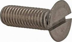 Value Collection - M8x1.25 Metric Coarse, 25mm OAL Slotted Drive Machine Screw - Flat Head, Grade 18-8 & A2 Stainless Steel, Uncoated, Without Washer - Americas Industrial Supply