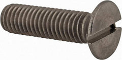 Value Collection - M8x1.25 Metric Coarse, 30mm OAL Slotted Drive Machine Screw - Flat Head, Grade 18-8 & A2 Stainless Steel, Uncoated, Without Washer - Americas Industrial Supply