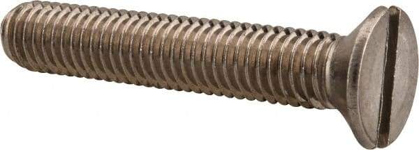 Value Collection - M8x1.25 Metric Coarse, 45mm OAL Slotted Drive Machine Screw - Flat Head, Grade 18-8 & A2 Stainless Steel, Uncoated, Without Washer - Americas Industrial Supply