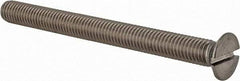 Value Collection - M8x1.25 Metric Coarse, 90mm OAL Slotted Drive Machine Screw - Flat Head, Grade 18-8 & A2 Stainless Steel, Uncoated, Without Washer - Americas Industrial Supply
