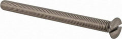 Value Collection - M8x1.25 Metric Coarse, 100mm OAL Slotted Drive Machine Screw - Flat Head, Grade 18-8 & A2 Stainless Steel, Uncoated, Without Washer - Americas Industrial Supply