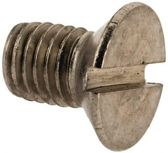 Value Collection - M10x1.50 Metric Coarse, 16mm OAL Slotted Drive Machine Screw - Flat Head, Grade 18-8 & A2 Stainless Steel, Uncoated, Without Washer - Americas Industrial Supply