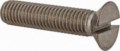 Value Collection - M10x1.50 Metric Coarse, 45mm OAL Slotted Drive Machine Screw - Flat Head, Grade 18-8 & A2 Stainless Steel, Uncoated, Without Washer - Americas Industrial Supply