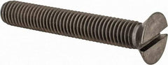 Value Collection - M10x1.50 Metric Coarse, 65mm OAL Slotted Drive Machine Screw - Flat Head, Grade 18-8 & A2 Stainless Steel, Uncoated, Without Washer - Americas Industrial Supply