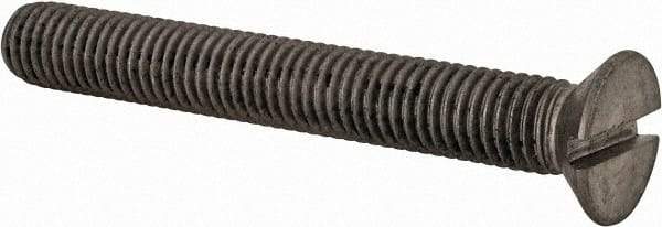 Value Collection - M10x1.50 Metric Coarse, 75mm OAL Slotted Drive Machine Screw - Flat Head, Grade 18-8 & A2 Stainless Steel, Uncoated, Without Washer - Americas Industrial Supply