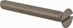 Value Collection - M10x1.50 Metric Coarse, 80mm OAL Slotted Drive Machine Screw - Flat Head, Grade 18-8 & A2 Stainless Steel, Uncoated, Without Washer - Americas Industrial Supply