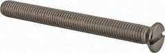 Value Collection - M10x1.50 Metric Coarse, 100mm OAL Slotted Drive Machine Screw - Flat Head, Grade 18-8 & A2 Stainless Steel, Uncoated, Without Washer - Americas Industrial Supply