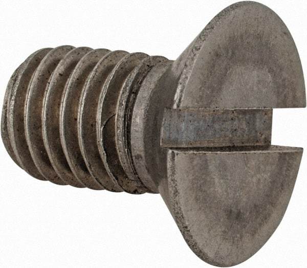 Value Collection - M12x1.75 Metric Coarse, 20mm OAL Slotted Drive Machine Screw - Flat Head, Grade 18-8 & A2 Stainless Steel, Uncoated, Without Washer - Americas Industrial Supply