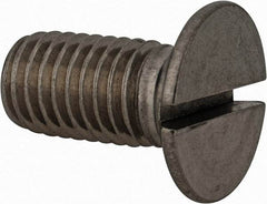Value Collection - M12x1.75 Metric Coarse, 25mm OAL Slotted Drive Machine Screw - Flat Head, Grade 18-8 & A2 Stainless Steel, Uncoated, Without Washer - Americas Industrial Supply