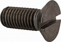 Value Collection - M12x1.75 Metric Coarse, 30mm OAL Slotted Drive Machine Screw - Flat Head, Grade 18-8 & A2 Stainless Steel, Uncoated, Without Washer - Americas Industrial Supply