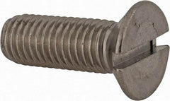 Value Collection - M12x1.75 Metric Coarse, 35mm OAL Slotted Drive Machine Screw - Flat Head, Grade 18-8 & A2 Stainless Steel, Uncoated, Without Washer - Americas Industrial Supply