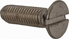 Value Collection - M12x1.75 Metric Coarse, 40mm OAL Slotted Drive Machine Screw - Flat Head, Grade 18-8 & A2 Stainless Steel, Uncoated, Without Washer - Americas Industrial Supply