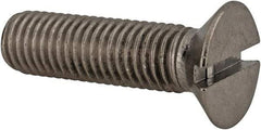 Value Collection - M12x1.75 Metric Coarse, 45mm OAL Slotted Drive Machine Screw - Flat Head, Grade 18-8 & A2 Stainless Steel, Uncoated, Without Washer - Americas Industrial Supply
