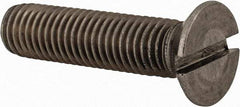 Value Collection - M12x1.75 Metric Coarse, 50mm OAL Slotted Drive Machine Screw - Flat Head, Grade 18-8 & A2 Stainless Steel, Uncoated, Without Washer - Americas Industrial Supply