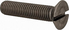 Value Collection - M12x1.75 Metric Coarse, 55mm OAL Slotted Drive Machine Screw - Flat Head, Grade 18-8 & A2 Stainless Steel, Uncoated, Without Washer - Americas Industrial Supply