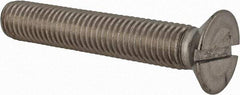 Value Collection - M12x1.75 Metric Coarse, 70mm OAL Slotted Drive Machine Screw - Flat Head, Grade 18-8 & A2 Stainless Steel, Uncoated, Without Washer - Americas Industrial Supply
