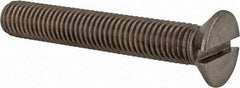 Value Collection - M12x1.75 Metric Coarse, 75mm OAL Slotted Drive Machine Screw - Flat Head, Grade 18-8 & A2 Stainless Steel, Uncoated, Without Washer - Americas Industrial Supply