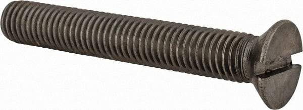 Value Collection - M12x1.75 Metric Coarse, 80mm OAL Slotted Drive Machine Screw - Flat Head, Grade 18-8 & A2 Stainless Steel, Uncoated, Without Washer - Americas Industrial Supply