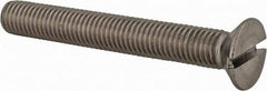 Value Collection - M12x1.75 Metric Coarse, 90mm OAL Slotted Drive Machine Screw - Flat Head, Grade 18-8 & A2 Stainless Steel, Uncoated, Without Washer - Americas Industrial Supply