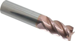 Accupro - 3/4", 4 Flute, Single End, Solid Carbide, 0.015" Corner Radius End Mill - 4" OAL, 40° Helix, Right Hand Flute, 1-1/2" LOC, Right Hand Cut - Americas Industrial Supply