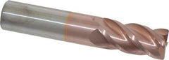 Accupro - 3/4", 4 Flute, Single End, Solid Carbide, 0.03" Corner Radius End Mill - 4" OAL, 40° Helix, Right Hand Flute, 1-1/2" LOC, Right Hand Cut - Americas Industrial Supply