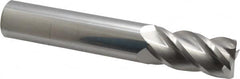Accupro - 1", 2" LOC, 1" Shank Diam, 6" OAL, 4 Flute, Solid Carbide Square End Mill - Single End, Uncoated, Spiral Flute, 40° Helix, Centercutting, Right Hand Cut, Right Hand Flute - Americas Industrial Supply