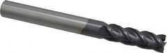 Accupro - 5/8", 2" LOC, 5/8" Shank Diam, 6" OAL, 4 Flute, Solid Carbide Square End Mill - Single End, AlTiN Finish, Spiral Flute, 40° Helix, Centercutting, Right Hand Cut, Right Hand Flute - Americas Industrial Supply