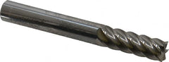 Accupro - 5/16", 7/8" LOC, 5/16" Shank Diam, 2-1/2" OAL, 6 Flute, Solid Carbide Square End Mill - Single End, Uncoated, Spiral Flute, 40° Helix, Centercutting, Right Hand Cut, Right Hand Flute - Americas Industrial Supply