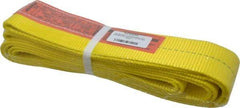 Lift-All - 6' Long x 3" Wide, 8,600 Lb Vertical Capacity, 1 Ply, Polyester Web Sling - 6,900 Lb Choker Capacity, Yellow - Americas Industrial Supply