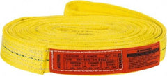 Lift-All - 16' Long x 2" Wide, 12,200 Lb Vertical Capacity, 2 Ply, Polyester Web Sling - 9,800 Lb Choker Capacity, Yellow - Americas Industrial Supply