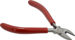 Proto - 4-5/8" OAL, Cutting Pliers - 13/32" Jaw Length x 7/16" Jaw Width, Oval Head, Plastisol Handle - Americas Industrial Supply